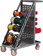 Little Giant - 600 Lb Capacity, 18" Wide x 32" Long x 46-1/4" High Wire Spool Cart - 1 Shelf, Steel, Polyurethane Casters - Industrial Tool & Supply
