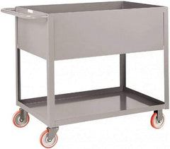 Little Giant - 1,200 Lb Capacity, 24" Wide x 54" Long x 35" High Deep Shelf Cart - 2 Shelf, Steel, Polyurethane Casters - Industrial Tool & Supply