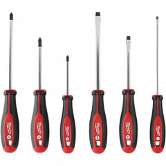 Milwaukee Tool - Screwdriver Sets Screwdriver Types Included: Phillips; Slotted Number of Pieces: 6 - Industrial Tool & Supply