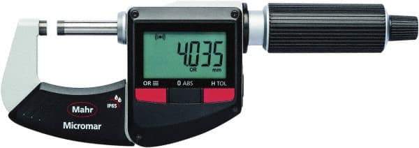 Mahr - MICROMAR 40 EWRI DIGITAL MICROMETER - 0-1", .00005"Resolution, Integrated Wireless Output - Industrial Tool & Supply