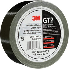 3M - 2" x 50m Red Gaffers Tape - 11 mil, Rubber Adhesive, Cotton Cloth Backing, Series GT2 - Industrial Tool & Supply