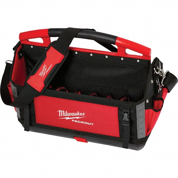 Milwaukee Tool - PACKOUT 32 Pocket, Ballistic Polyester, Red/Black Tote - Industrial Tool & Supply