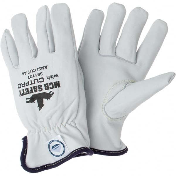 MCR Safety - Size XL, ANSI Cut Lvl A4, Puncture Lvl 3, Goatskin Leather Cut Resistant Gloves - Industrial Tool & Supply