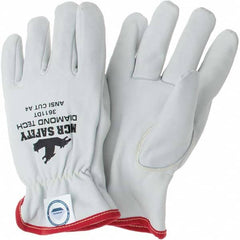 MCR Safety - Size 2XL, ANSI Cut Lvl A4, Puncture Lvl 3, Goatskin Leather Cut Resistant Gloves - Industrial Tool & Supply