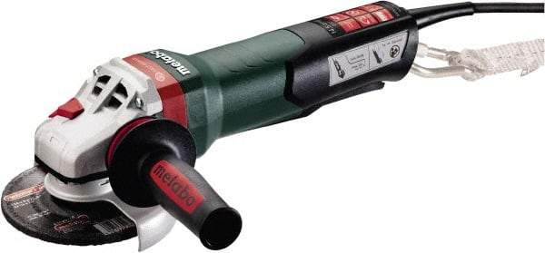 Metabo - 5" Wheel Diam, 11,000 RPM, Corded Angle & Disc Grinder - 5/8-11 Spindle, 120 Volts, 14.5 Amps - Industrial Tool & Supply