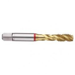 1-3/8-12 2B 4-Flute PM Cobalt Red Ring Semi-Bottoming 40 degree Spiral Flute Tap-TiN - Industrial Tool & Supply