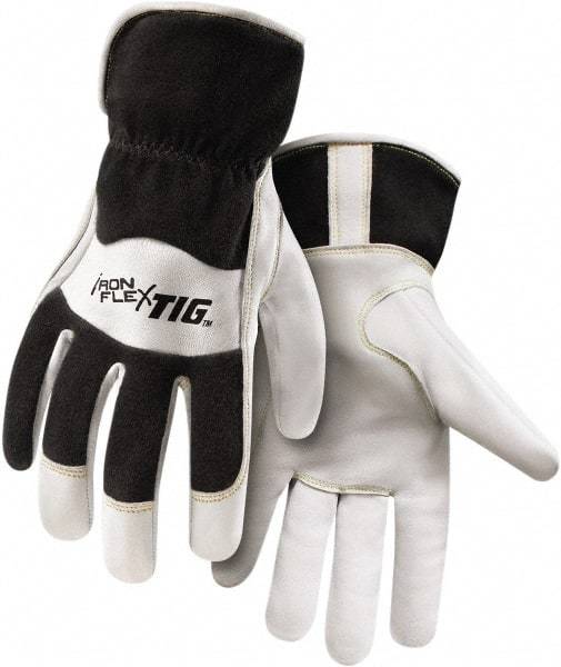 Steiner - Size L Unlined Palm, Fleece Kidskin Welding Glove - Slip-On Cuff, For TIG - Industrial Tool & Supply