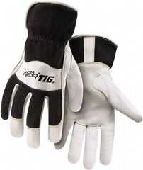 Steiner - Size L Unlined Palm, Fleece Kidskin Welding Glove - Slip-On Cuff, For TIG - Industrial Tool & Supply