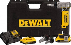 DeWALT - 3/8 to 1" Pipe Capacity, PEX Expander Tool - 9 Pieces, Cuts Pex, Includes DCE400 PEX Expander, (2) DCB203 Batteries, Charger, (3) Expander Heads (1/2", 3/4", 1"), PEX Expander Grease & Kit Box - Industrial Tool & Supply