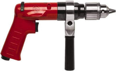 Chicago Pneumatic - 1/2" Reversible Keyed Chuck - Pistol Grip Handle, 900 RPM, 32 LPS, 0.5 hp - Industrial Tool & Supply
