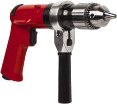 Chicago Pneumatic - 1/2" Reversible Keyed Chuck - Pistol Grip Handle, 500 RPM, 32 LPS, 0.5 hp - Industrial Tool & Supply