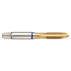 14702 3B 3-Flute Cobalt Blue Ring Spiral Point Plug Tap-TiN - Industrial Tool & Supply