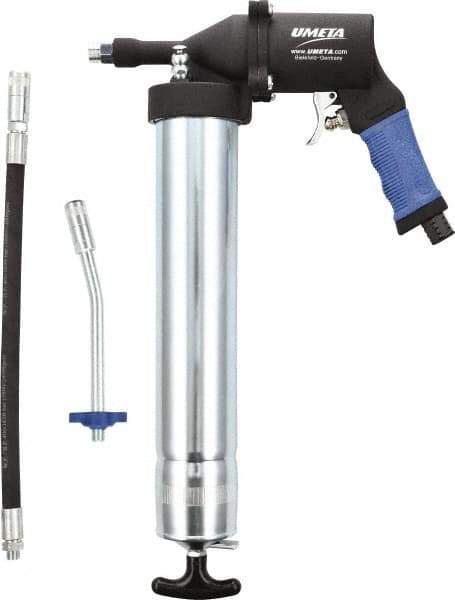 Umeta - Flexible & Rigid Air-Operated Grease Gun - 16 oz Capacity, 1/8 Thread Outlet, Cartridge & Suction Fill - Industrial Tool & Supply