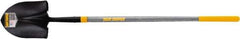 True Temper - 10-5/8" High x 8-7/8" Wide Round Steel Shovel - 45" Long Wood Straight Handle, Turned - Industrial Tool & Supply