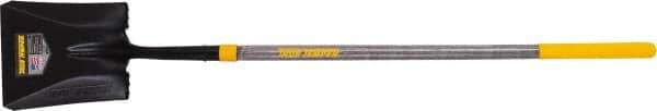 True Temper - 10-3/8" High x 9-3/4" Wide Square Steel Shovel - 45" Long Wood Straight Handle, Turned - Industrial Tool & Supply