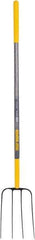 True Temper - Fork with 48" Handle with Grips - 8-1/4" Blade Width, 4 Tines, 12-1/2" Tine Length - Industrial Tool & Supply