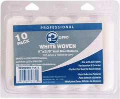 Premier Paint Roller - 3/8" Nap, 4" Wide Paint Mini Roller Covers - Semi-Smooth Texture, Woven - Industrial Tool & Supply