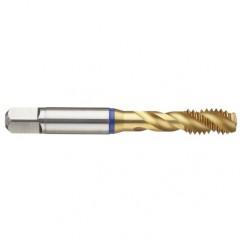 1/2-13 3B 3-Flute Cobalt Blue Ring Semi-Bottoming 40 degree Spiral Flute Tap-TiN - Industrial Tool & Supply