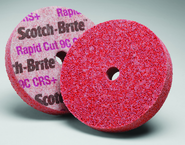 6 x 1/2 x 1" - 9CCRS+ Grit - Scotch-Brite™ Rapid Cut Unitized Wheel - Industrial Tool & Supply