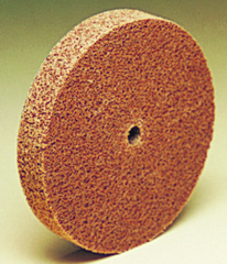 3" - MED Grit - Aluminum Oxide - Cut & Polish Unitized Wheel - Industrial Tool & Supply