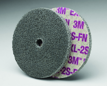 6 x 1 x 1/2" - 2SFIN Grade - Scotch-Brite™ EXL Unitized Deburring Wheel - Industrial Tool & Supply