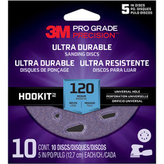‎3M Pro Grade Precision Ultra Durable Universal Hole Sanding Disc DUH5120TRI-10I 5″ UH 120 - Exact Industrial Supply