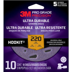 ‎3M Pro Grade Precision Ultra Durable Universal Hole Sanding Disc DUH5220TRI-10I 5″ UH 220 - Exact Industrial Supply