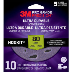 ‎3M Pro Grade Precision Ultra Durable Universal Hole Sanding Disc DUH580TRI-10I 5″ UH 80 - Exact Industrial Supply