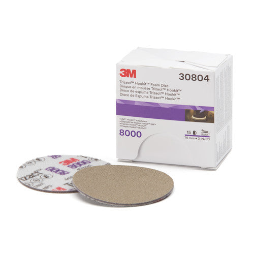 3M Trizact Hookit Foam Disc 30804 3″ 8000 - Exact Industrial Supply