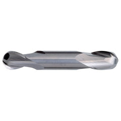 ‎1/4″ Dia. × 3/8″ Shank × 5/8″ DOC × 3-1/2″ OAL, Carbide TiAlN, Spiral , 2 Flute, CW Helix, Weldon, Ballnose End Mill