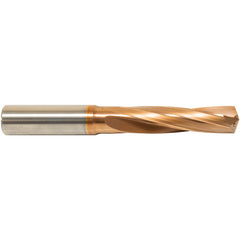 8.5 mm Dia. × 10 mm Shank × 47 mm Flute Length × 89 mm OAL, 3xD, 135°, ZrCN, 2 Flute, Coolant Thru, Round Solid Carbide Drill Series/List #NG05