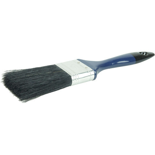 2″ Varnish Brush, Black China Bristle Fill, 3″ Trim Length, Blue Foam Handle - Industrial Tool & Supply