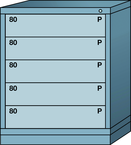 Midrange-Standard Cabinet - 5 Drawers - 30 x 28-1/4 x 37-3/16" - Multiple Drawer Access - Industrial Tool & Supply