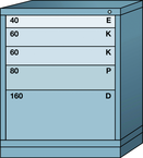 Midrange-Standard Cabinet - 5 Drawers - 30 x 28-1/4 x 37-3/16" - Multiple Drawer Access - Industrial Tool & Supply