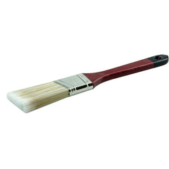 1-1/2″ Angled Sash Brush, Poly/Nylon Fill, 2-1/2″ Trim Length, Red Foam Handle - Industrial Tool & Supply