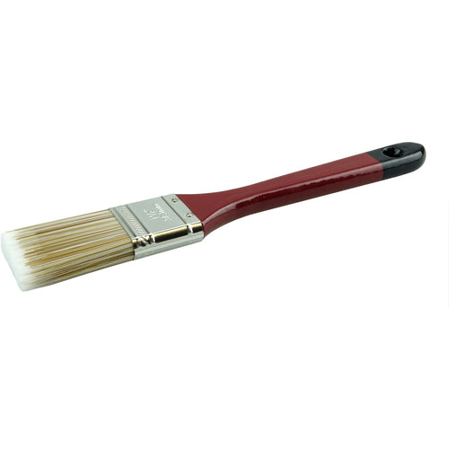 1-1/2″ Flat Sash Brush, Poly/Nylon Fill, 2-1/4″ Trim Length, Red Foam Handle - Industrial Tool & Supply