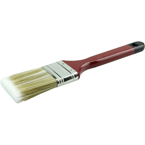 2″ Flat Sash Brush, Poly/Nylon Fill, 2-1/2″ Trim Length, Red Foam Handle - Industrial Tool & Supply