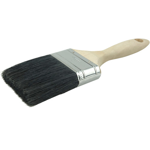 3″ Wall Paint Brush, Black China Bristle Fill, 3-1/4″ Trim Length, Sanded Wood Handle - Industrial Tool & Supply