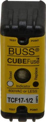 Cooper Bussmann - 300 VDC, 600 VAC, 17.5 Amp, Time Delay General Purpose Fuse - Plug-in Mount, 1-7/8" OAL, 100 at DC, 200 (CSA RMS), 300 (UL RMS) kA Rating - Industrial Tool & Supply