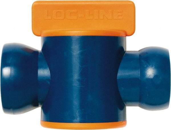 Loc-Line - 3/4" ID Coolant Hose In-Line Valve - Female to Ball Connection, Acetal Copolymer Body, Unthreaded, Use with Loc-Line Modular Hose Systems - Industrial Tool & Supply