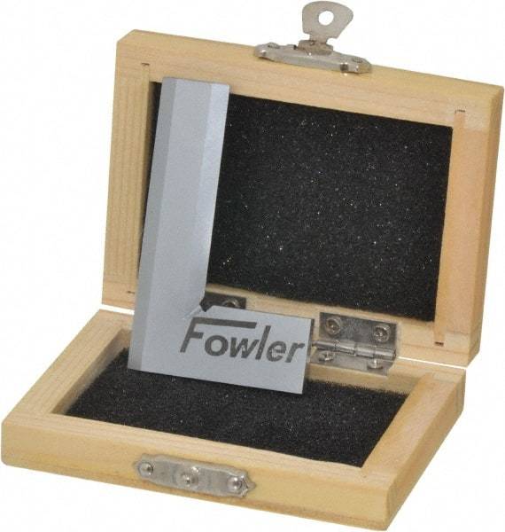 Fowler - 2-3/8" Blade Length, 1-3/8" Base Length Tool Steel Square - 0.0001" Accuracy, Beveled Edge - Industrial Tool & Supply