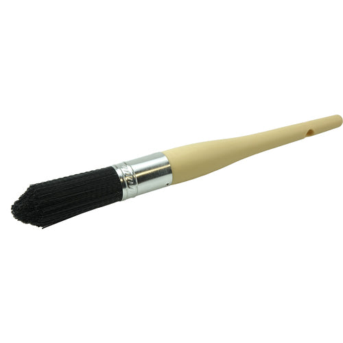 1″ Parts Cleaning Brush, Nylon Fill, 2-3/4″ Trim Length, Plain Foam Round Sash Handle - Industrial Tool & Supply