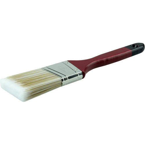 2″ Angled Sash Brush, Poly/Nylon Fill, 2-1/2″ Trim Length, Red Foam Handle - Industrial Tool & Supply