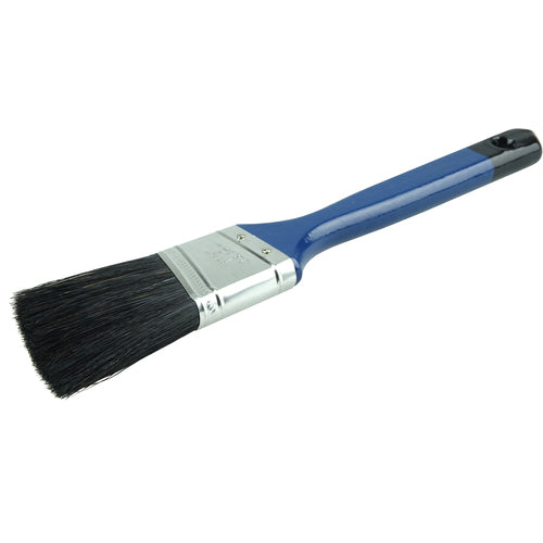 1-1/2″ Angled Sash Brush, Black China Bristle, 2-1/4″ Trim Length, Blue Foam Handle - Industrial Tool & Supply