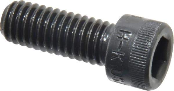 Made in USA - 3/8-16 UNC Hex Socket Drive, Socket Cap Screw - Alloy Steel, Black Oxide Finish, Fully Threaded, 1" Length Under Head - Industrial Tool & Supply