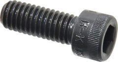 Made in USA - 3/8-16 UNC Hex Socket Drive, Socket Cap Screw - Alloy Steel, Black Oxide Finish, Fully Threaded, 1" Length Under Head - Industrial Tool & Supply