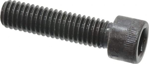Made in USA - 3/8-16 UNC Hex Socket Drive, Socket Cap Screw - Alloy Steel, Black Oxide Finish, Fully Threaded, 1-1/2" Length Under Head - Industrial Tool & Supply