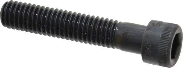 Made in USA - 3/8-16 UNC Hex Socket Drive, Socket Cap Screw - Alloy Steel, Black Oxide Finish, Partially Threaded, 2" Length Under Head - Industrial Tool & Supply