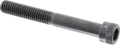 Made in USA - 3/8-16 UNC Hex Socket Drive, Socket Cap Screw - Alloy Steel, Black Oxide Finish, Partially Threaded, 3" Length Under Head - Industrial Tool & Supply