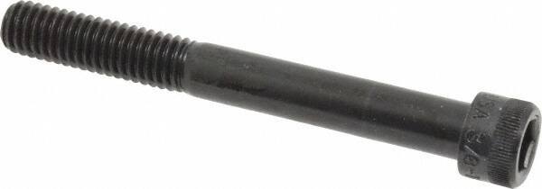 Made in USA - 3/8-16 UNC Hex Socket Drive, Socket Cap Screw - Alloy Steel, Black Oxide Finish, Partially Threaded, 3-1/4" Length Under Head - Industrial Tool & Supply